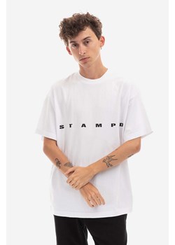 STAMPD t-shirt bawełniany kolor biały z nadrukiem SLA.M2991TE-WHT ze sklepu PRM w kategorii T-shirty męskie - zdjęcie 161401473