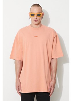 032C t-shirt bawełniany kolor pomarańczowy gładki SS23.C.1071-WASHEDTERR ze sklepu PRM w kategorii T-shirty męskie - zdjęcie 161401492
