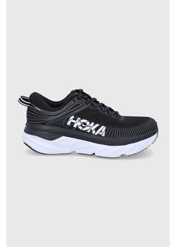 Hoka buty BONDI 7 kolor czarny na płaskiej podeszwie 1110519-HMSH ze sklepu PRM w kategorii Buty sportowe damskie - zdjęcie 161401553