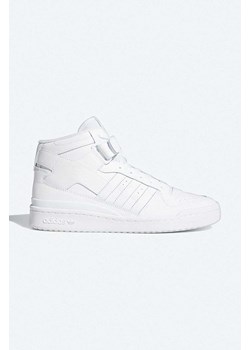 adidas Originals sneakersy skórzane Forum Mid FY4975 kolor biały ze sklepu PRM w kategorii Buty sportowe męskie - zdjęcie 161401593