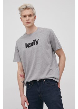Levi's T-shirt bawełniany kolor szary melanżowy 16143.0392-Greys ze sklepu PRM w kategorii T-shirty męskie - zdjęcie 161401830