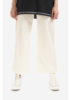 Converse spodnie damskie kolor beżowy szerokie high waist 10022968.A01-CREAM ze sklepu PRM w kategorii Spodnie damskie - zdjęcie 161402040