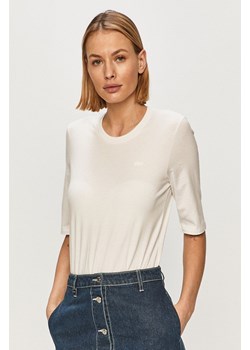 Lacoste t-shirt bawełniany kolor biały TF9424-166 ze sklepu PRM w kategorii Bluzki damskie - zdjęcie 161402211