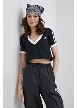 adidas Originals T-shirt Adicolor HC2040 damski kolor czarny HC2040-BLACK ze sklepu PRM w kategorii Bluzki damskie - zdjęcie 161402471