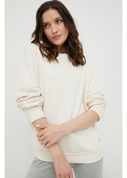 Reebok Classic bluza bawełniana damska kolor beżowy gładka HH9696-NONDYE ze sklepu PRM w kategorii Bluzy damskie - zdjęcie 161402932