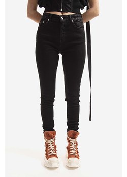 Rick Owens jeansy damskie kolor czarny DS01B7316.SBB.BLACK-Black ze sklepu PRM w kategorii Jeansy damskie - zdjęcie 161402961