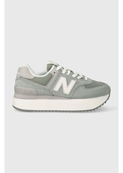 New Balance sneakersy zamszowe WL574ZSG kolor turkusowy ze sklepu PRM w kategorii Buty sportowe damskie - zdjęcie 161403094