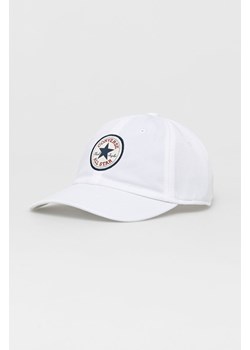 Converse czapka kolor biały z aplikacją 10022134.A02-White ze sklepu PRM w kategorii Czapki z daszkiem damskie - zdjęcie 161403222