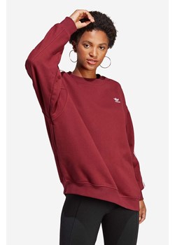 adidas Originals bluza bawełniana damska kolor czerwony wzorzysta IB7445-CZERWONY ze sklepu PRM w kategorii Bluzy damskie - zdjęcie 161403873