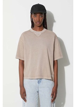 Reebok Classic t-shirt bawełniany kolor beżowy HS0378-TAUPE ze sklepu PRM w kategorii Bluzki damskie - zdjęcie 161404654