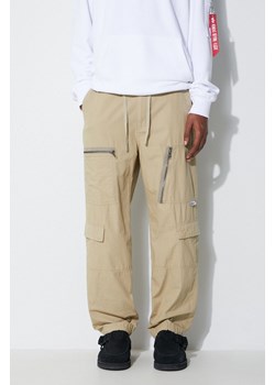 thisisneverthat spodnie męskie kolor beżowy proste TN231WPAOT01-KHAKI ze sklepu PRM w kategorii Spodnie męskie - zdjęcie 161405173