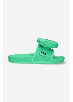 adidas Originals klapki Pouchylet damskie kolor zielony GZ4330-ZIELONY ze sklepu PRM w kategorii Klapki damskie - zdjęcie 161405841