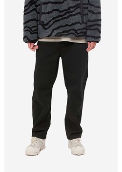 Carhartt WIP spodnie bawełniane Flint Pant kolor czarny proste I029919.BLACK-BLACK ze sklepu PRM w kategorii Spodnie męskie - zdjęcie 161406263