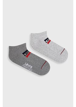 Levi's skarpetki (2-pack) męskie kolor szary 37157.0767-greycombo ze sklepu PRM w kategorii Skarpetki męskie - zdjęcie 161406293