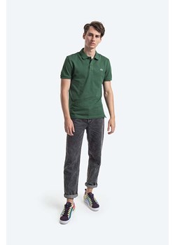 Lacoste polo bawełniane PH4012 132 kolor zielony gładki PH4012.132-132 ze sklepu PRM w kategorii T-shirty męskie - zdjęcie 161406882