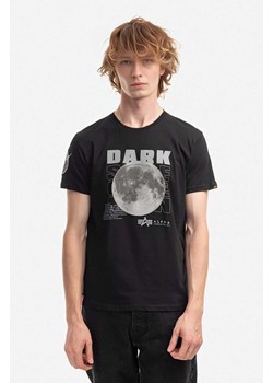 Alpha Industries t-shirt bawełniany kolor czarny z nadrukiem 108510.285-CZARNY ze sklepu PRM w kategorii T-shirty męskie - zdjęcie 161407920