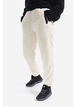 Carhartt WIP spodnie dresowe W Jackson Sweat Pant kolor beżowy proste high waist I029567.-WAX/BLACK ze sklepu PRM w kategorii Spodnie damskie - zdjęcie 161408030