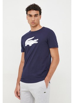 Lacoste t-shirt męski kolor granatowy ze sklepu PRM w kategorii T-shirty męskie - zdjęcie 161408060