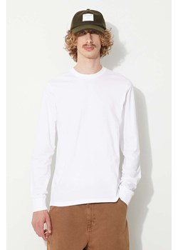 Carhartt WIP longsleeve bawełniany kolor biały gładki ze sklepu PRM w kategorii T-shirty męskie - zdjęcie 161408121