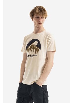 Fjallraven t-shirt bawełniany Nature kolor beżowy z nadrukiem F87053.113-113 ze sklepu PRM w kategorii T-shirty męskie - zdjęcie 161409271