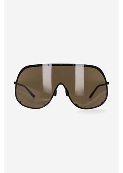 Rick Owens okulary przeciwsłoneczne Occhiali Da Sole Sunglasses Shield kolor czarny RG0000006.GBLKBR.0904 ze sklepu PRM w kategorii Okulary przeciwsłoneczne damskie - zdjęcie 161409861