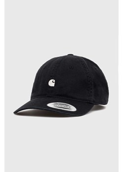 Carhartt WIP czapka z daszkiem bawełniana Madison Logo Cap kolor czarny z aplikacją I023750-WALL ze sklepu PRM w kategorii Czapki z daszkiem męskie - zdjęcie 161410010