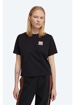 Wood Wood t-shirt bawełniany Steffi T-Shirt x Fila kolor czarny 688376.A296-BLACK ze sklepu PRM w kategorii Bluzki damskie - zdjęcie 161410501