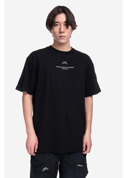 A-COLD-WALL* t-shirt bawełniany Brutalist SS T-Shirt kolor czarny z nadrukiem ACWMTS103-BONE ze sklepu PRM w kategorii T-shirty męskie - zdjęcie 161410571