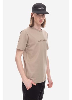 C.P. Company t-shirt bawełniany kolor beżowy z aplikacją 14CMTS156A006499W330-BLACK ze sklepu PRM w kategorii T-shirty męskie - zdjęcie 161410591