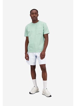 New Balance t-shirt bawełniany kolor zielony gładki MT23567SAE-SAE ze sklepu PRM w kategorii T-shirty męskie - zdjęcie 161410592