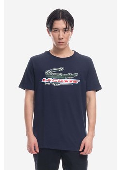 Lacoste t-shirt męski kolor granatowy z nadrukiem (puste) ze sklepu PRM w kategorii T-shirty męskie - zdjęcie 161410593