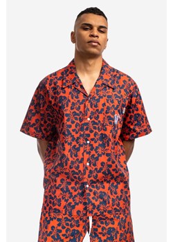 Billionaire Boys Club koszula bawełniana Hibiscus Camo S/S Bowling Shirt męska kolor czerwony regular z kołnierzykiem klasycznym B22216-RED ze sklepu PRM w kategorii Koszule męskie - zdjęcie 161410782