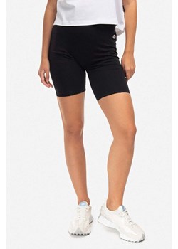 Champion szorty Short Tight damskie kolor czarny gładkie high waist 115946-KK001 ze sklepu PRM w kategorii Szorty - zdjęcie 161410871