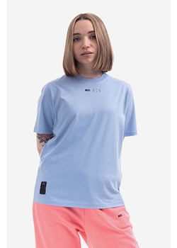 MCQ t-shirt bawełniany kolor niebieski 624665RSJ785355-BLUE ze sklepu PRM w kategorii Bluzki damskie - zdjęcie 161410950