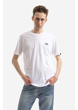 Alpha Industries t-shirt bawełniany kolor biały z nadrukiem 128507CP.573-BIALY ze sklepu PRM w kategorii T-shirty męskie - zdjęcie 161412053