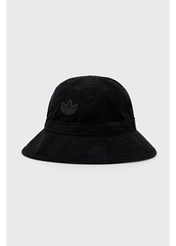 adidas Originals kapelusz sztruksowy kolor czarny HM1715-BLACK ze sklepu PRM w kategorii Kapelusze damskie - zdjęcie 161412254