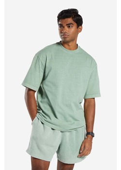 Reebok Classic t-shirt bawełniany Natural Dye kolor zielony gładki HR5103-ZIELONY ze sklepu PRM w kategorii T-shirty męskie - zdjęcie 161413053