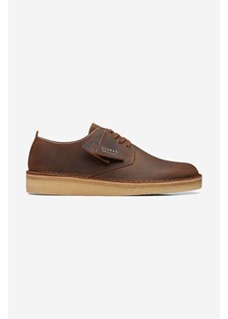 Clarks półbuty skórzane Coal London Beeswax kolor brązowy 26171493 26171493-BROWN ze sklepu PRM w kategorii Półbuty męskie - zdjęcie 161414670