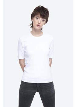 Norse Projects t-shirt bawełniany Helen High Twist Cotton kolor biały NW01.0062.001-0001 ze sklepu PRM w kategorii Bluzki damskie - zdjęcie 161414752