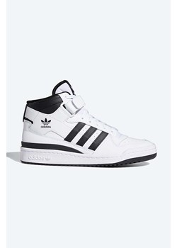 adidas Originals sneakersy skórzane Forum Mid FY7939 kolor biały ze sklepu PRM w kategorii Buty sportowe damskie - zdjęcie 161414822