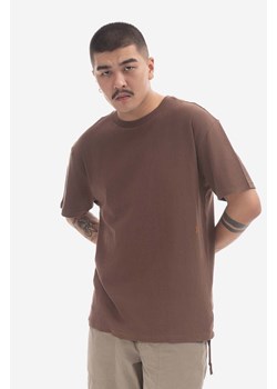 KSUBI t-shirt bawełniany kolor brązowy gładki MPS23TE024-BROWN ze sklepu PRM w kategorii T-shirty męskie - zdjęcie 161415331