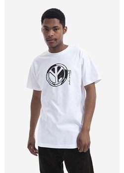 Maharishi t-shirt bawełniany Warhol Peace T-Shirt kolor biały z nadrukiem 9491.WHITE-WHITE ze sklepu PRM w kategorii T-shirty męskie - zdjęcie 161415493