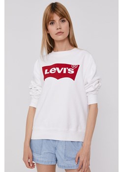 Levi's Bluza damska kolor biały gładka 18686.0011-Neutrals ze sklepu PRM w kategorii Bluzy damskie - zdjęcie 161415852