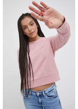 adidas Originals bluza bawełniana Trefoil Moments HE6923 damska kolor różowy gładka HE6923-WONMAU ze sklepu PRM w kategorii Bluzy damskie - zdjęcie 161416330