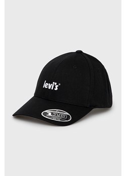 Levi's czapka kolor czarny z aplikacją D6625.0004-59 ze sklepu PRM w kategorii Czapki z daszkiem damskie - zdjęcie 161416334