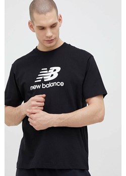 New Balance t-shirt bawełniany kolor czarny wzorzysty MT31541BK-1BK ze sklepu PRM w kategorii T-shirty męskie - zdjęcie 161416791