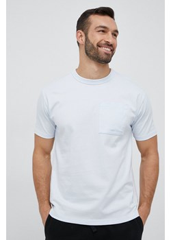 New Balance t-shirt bawełniany kolor niebieski gładki MT23567IB-7IB ze sklepu PRM w kategorii T-shirty męskie - zdjęcie 161416792