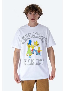 Market t-shirt bawełniany Chinatown Market x The Simpsons Family OG Tee kolor biały z nadrukiem CTM1990346-BIALY ze sklepu PRM w kategorii T-shirty męskie - zdjęcie 161417214