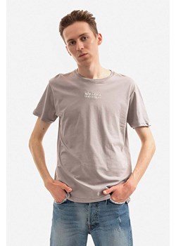 Alpha Industries t-shirt bawełniany kolor szary gładki 118529.643-SZARY ze sklepu PRM w kategorii T-shirty męskie - zdjęcie 161417230