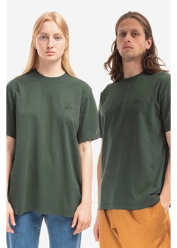 by Parra t-shirt bawełniany Logo kolor zielony gładki 48205-PINE.GREEN ze sklepu PRM w kategorii T-shirty męskie - zdjęcie 161417253